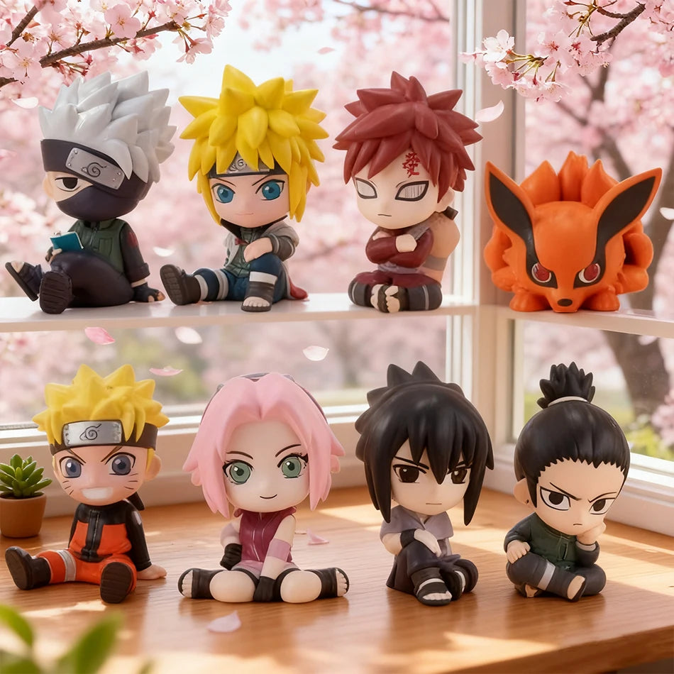 Set 8 Figuras Naruto  – Kakashi, Sasuke, Itachi, Gaara y Sakura