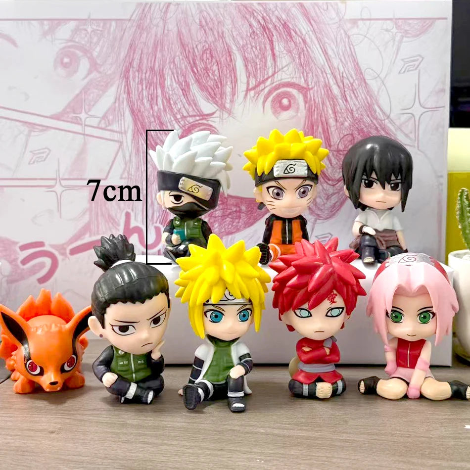 Set 8 Figuras Naruto  – Kakashi, Sasuke, Itachi, Gaara y Sakura
