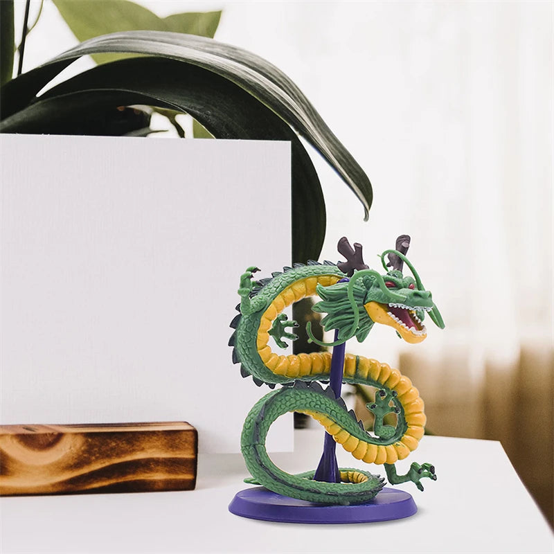 Dragon Ball Z Shenron Figure Toys DBZ Cartoon Son Goku Cyan Dragon Handmade PVC Figurine Anime Decoration Birthday Model Dolls