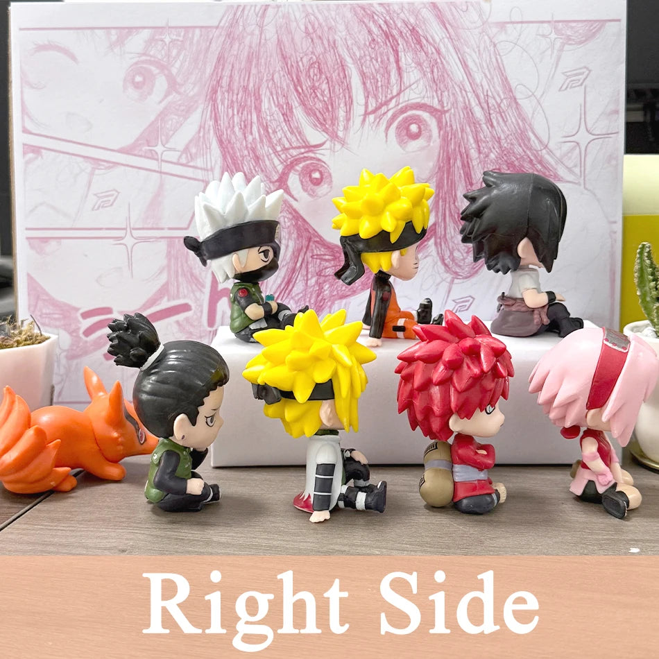 Set 8 Figuras Naruto  – Kakashi, Sasuke, Itachi, Gaara y Sakura