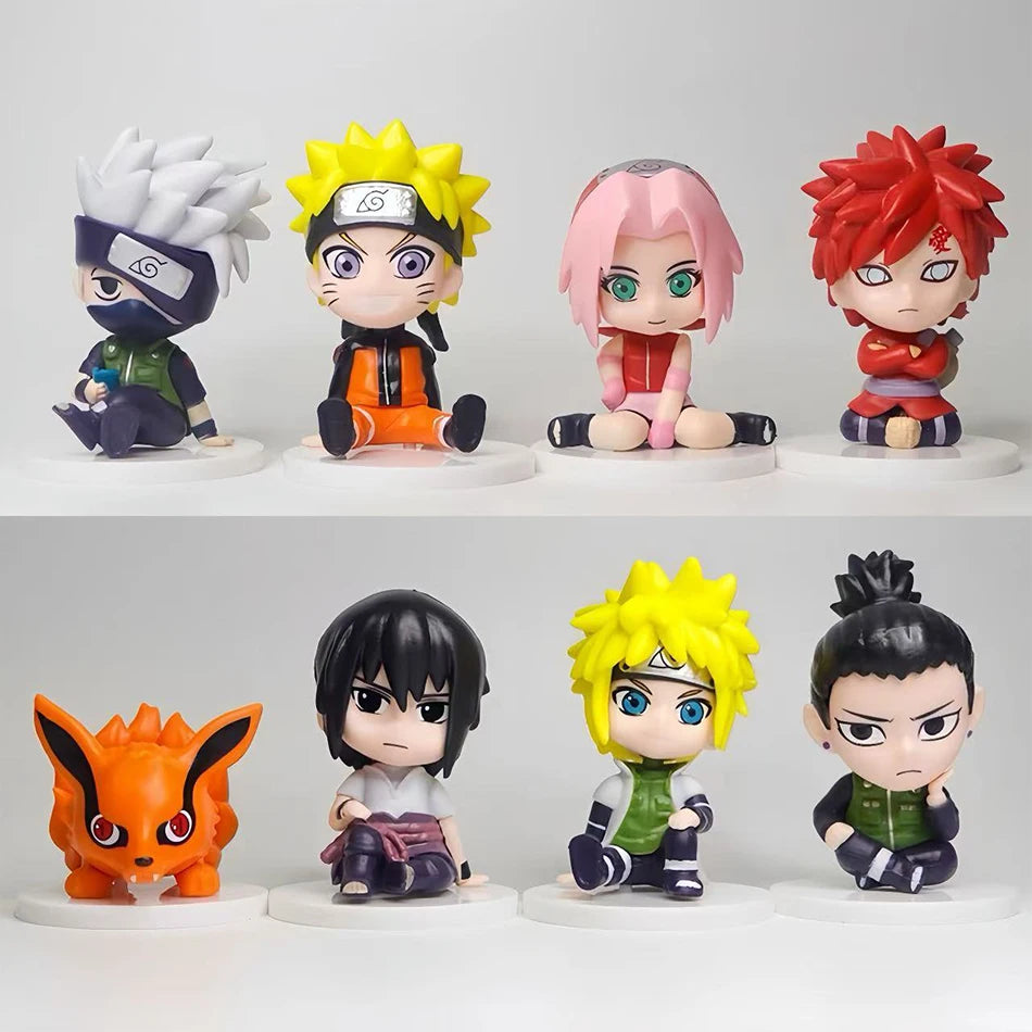 Set 8 Figuras Naruto  – Kakashi, Sasuke, Itachi, Gaara y Sakura